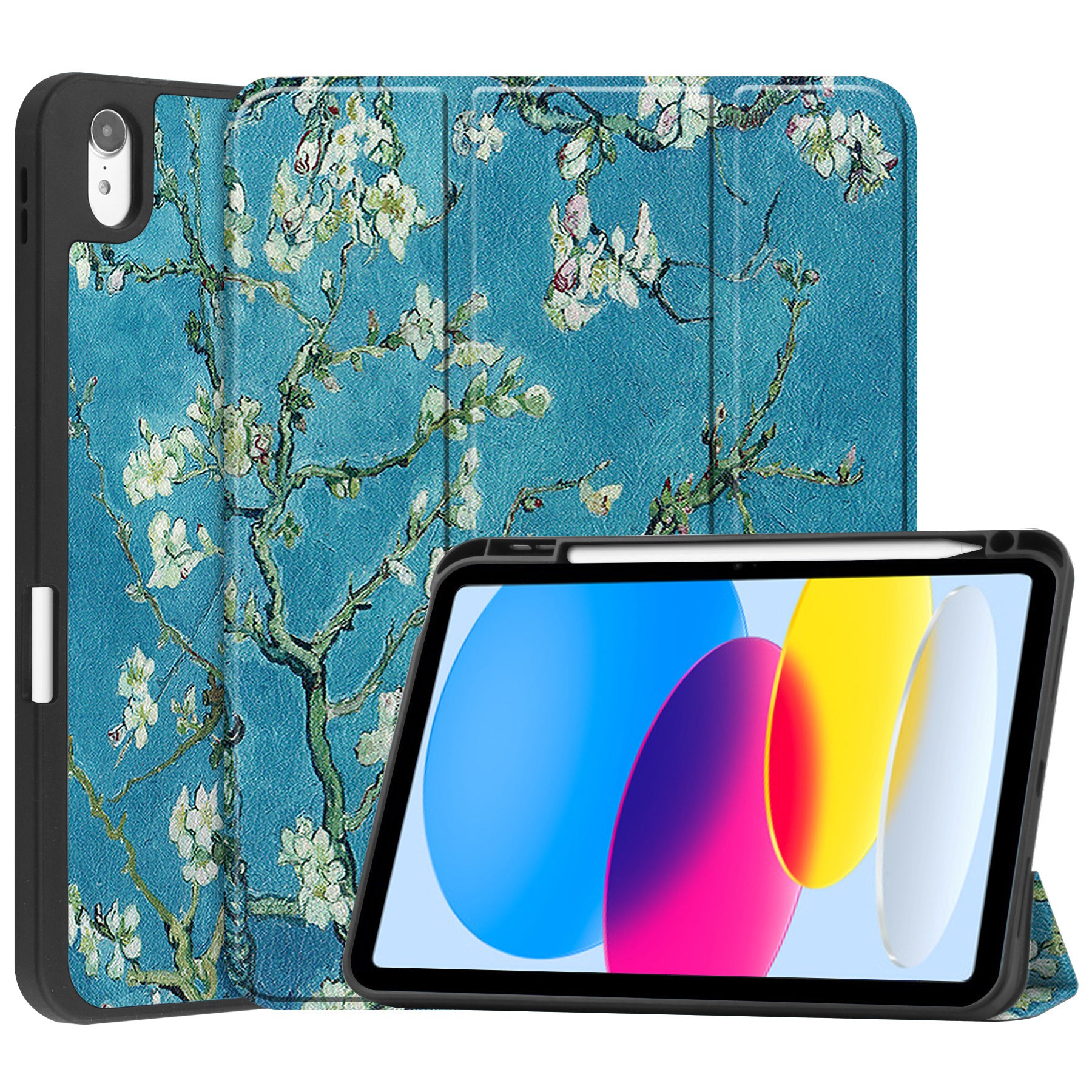 iPad 2022 / 2025 (A16 ) Trifold Bookcase Hoes met Penhouder voor Apple