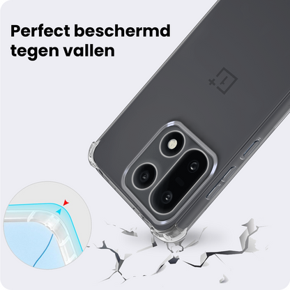 OnePlus 15 Hoesje Shockproof Backcover Siliconen - Transparant