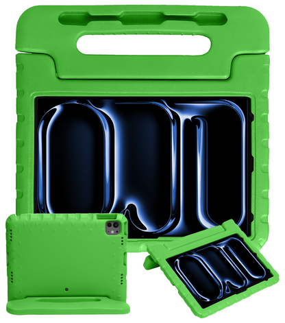 iPad Pro 2024 (13 inch) Kinderhoes Shockabsorberend Foam - Groen