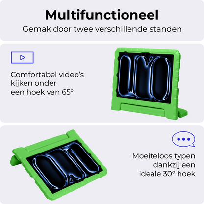 iPad Pro 2024 (13 inch) Kinderhoes Shockabsorberend Foam - Groen
