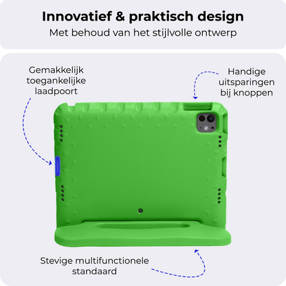 iPad Pro 2024 (13 inch) Kinderhoes Shockabsorberend Foam - Groen