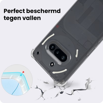Nothing Phone 3a Hoesje Shockproof Backcover Siliconen - Transparant