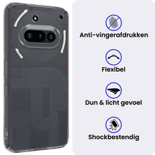 Nothing Phone 3a Hoesje Siliconen Backcover Lichtgewicht - Transparant