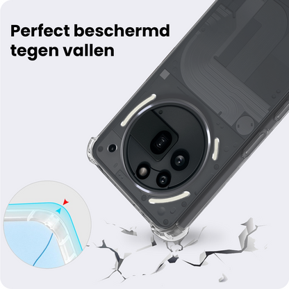 Nothing Phone 3a Pro Hoesje Shockproof Backcover Siliconen - Transparant