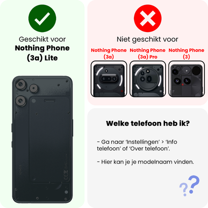 Nothing Phone 3a Lite Screenprotector Gehard Glas - Anti-kras
