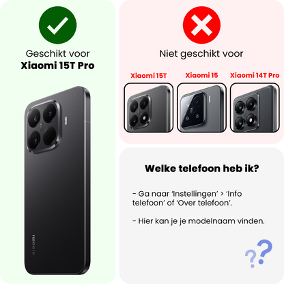 Xiaomi 15T Pro Screenprotector Gehard Glas - Anti-kras
