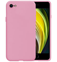 iPhone SE 2020 Hoesje Siliconen Backcover Lichtgewicht - Donkerroze