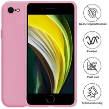 iPhone SE 2020 Hoesje Siliconen Backcover Lichtgewicht - Donkerroze