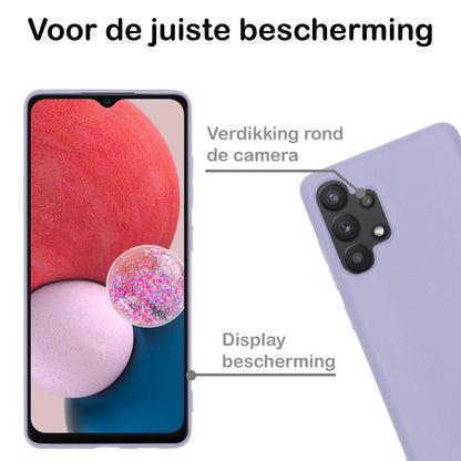 Samsung A13 4G Hoesje Siliconen Backcover Lichtgewicht - Lila
