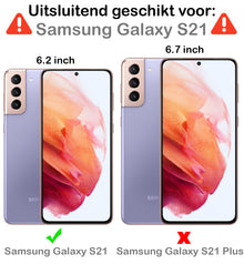 Samsung S21 Hoesje Bookcase Cover Uitneembaar - Bruin
