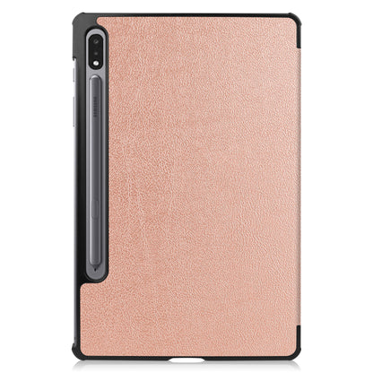 Samsung Galaxy Tab S8 Ultra Trifold Bookcase Hoes - Rosé goud