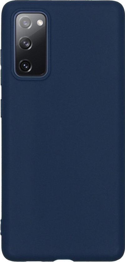 Samsung A41 Hoesje Siliconen Backcover Lichtgewicht - Donkerblauw