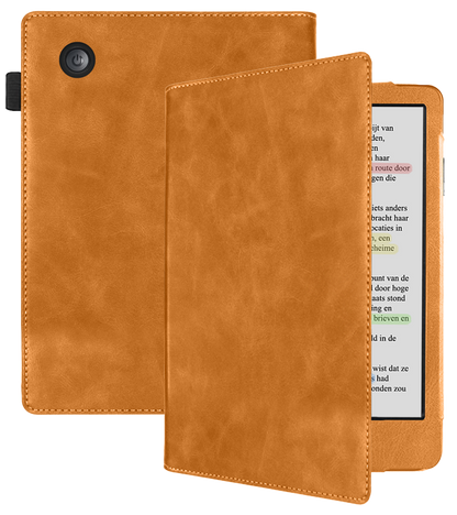 Kobo Clara BW Leren Bookcase Hoes - Bruin