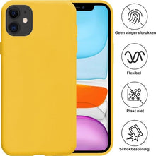 iPhone 11 Hoesje Siliconen Backcover Lichtgewicht - Geel