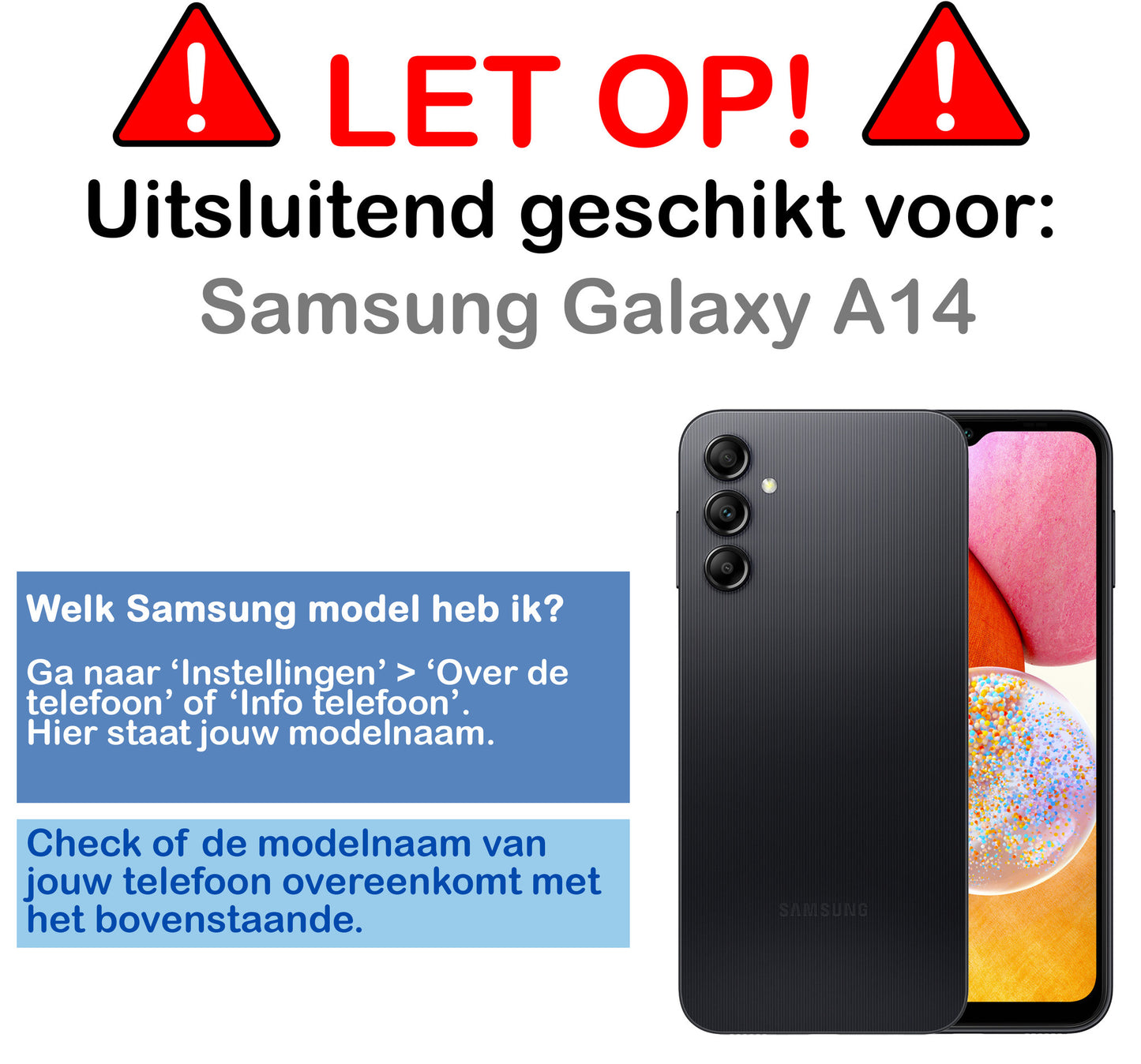 Samsung A14 Hoesje Book Case Kunstleer - Rosé goud