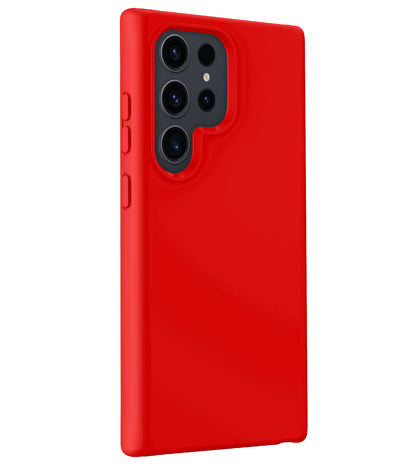 Samsung S24 Ultra Hoesje Siliconen Backcover Lichtgewicht - Rood