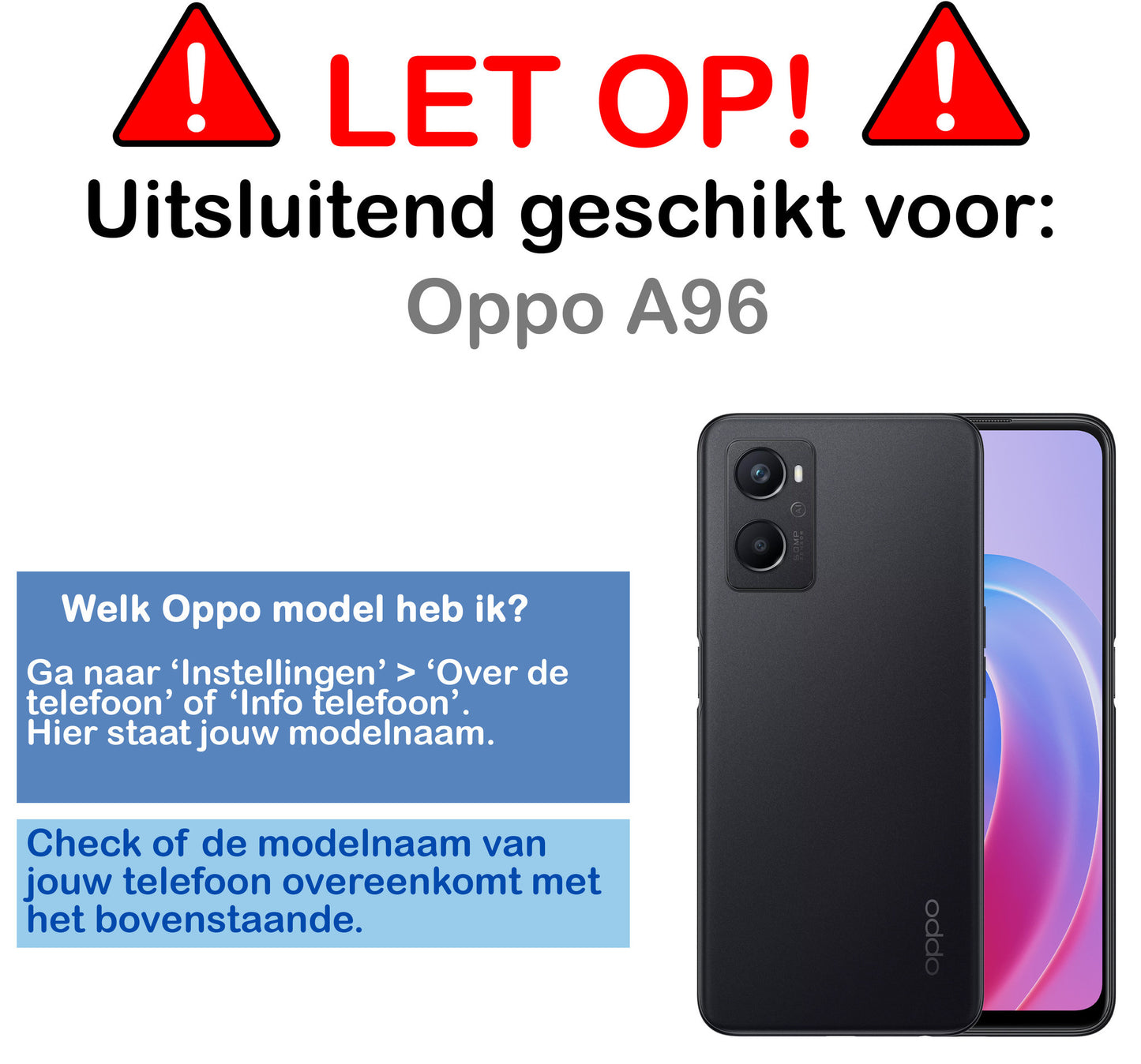 OPPO A96 Hoesje Siliconen - Wit