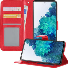 Samsung S20 FE Hoesje Bookcase Cover met Kaarthouder - Rood
