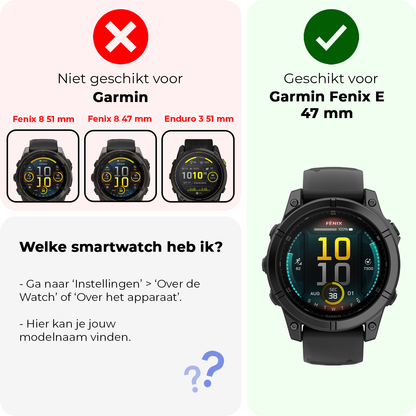 Screenprotector Geschikt voor Garmin Fenix E (47 mm) Screenprotector Glas Gehard Screen Cover - Screen Protector Geschikt voor Garmin Fenix E Screenprotector Tempered Glass