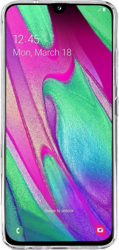 Samsung A40 Hoesje Siliconen Backcover Lichtgewicht - Transparant
