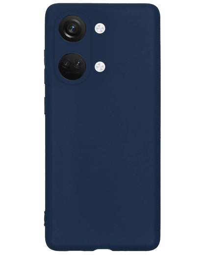 OnePlus Nord 3 Hoesje Siliconen Backcover Lichtgewicht - Donkerblauw