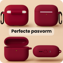 AirPods Pro 3 Hoesje Siliconen Krasbestendig - Wijnrood