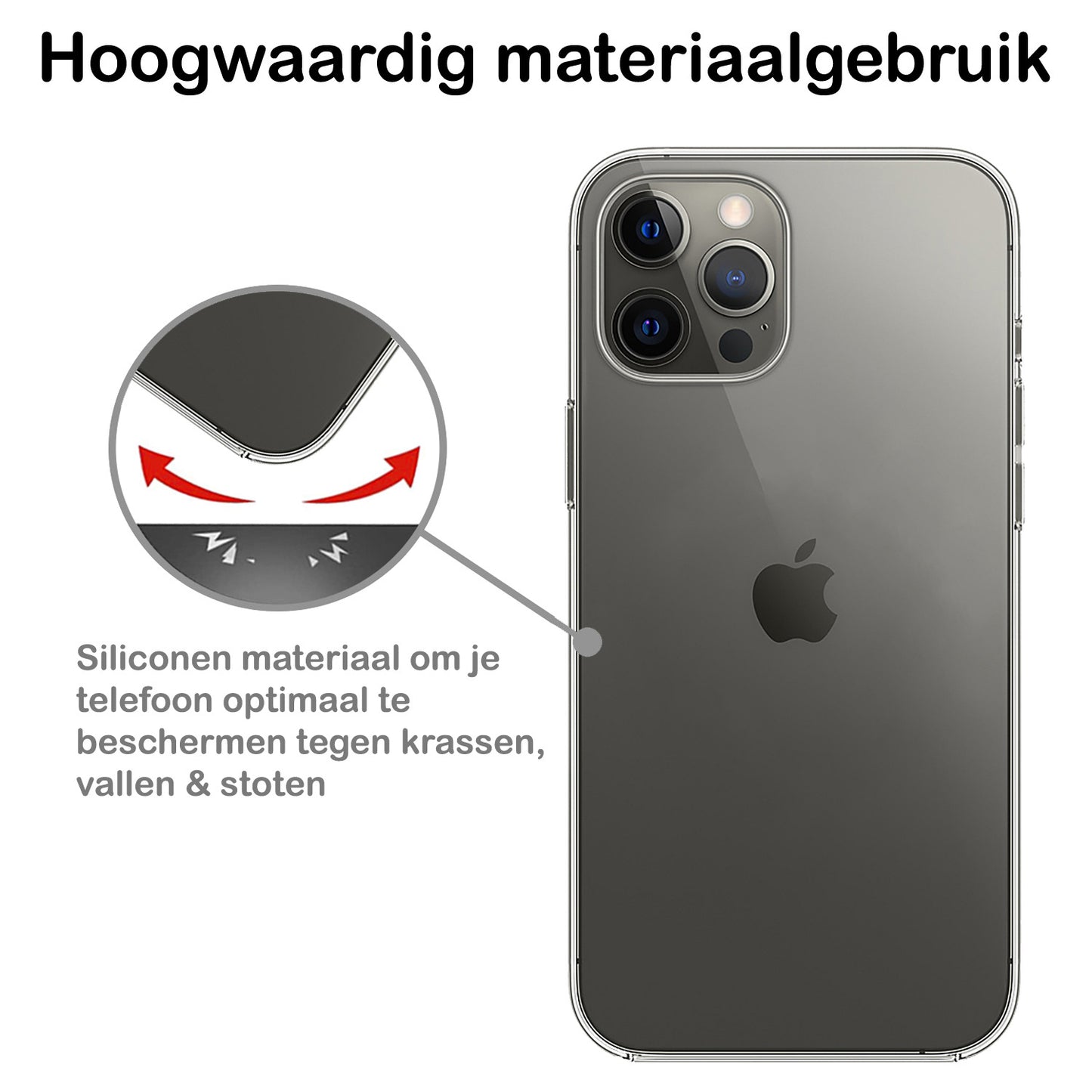 iPhone 13 Pro Max Hoesje Siliconen - Transparant