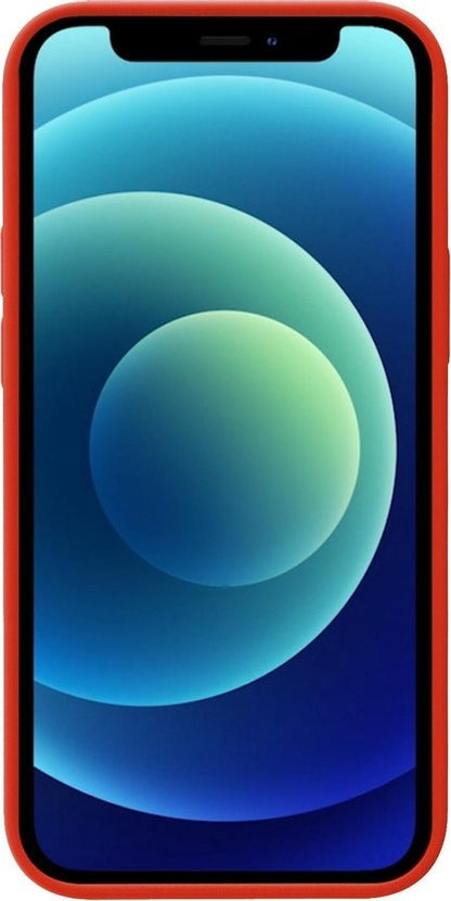 iPhone 12 Pro Max Hoesje Siliconen Backcover Lichtgewicht - Rood