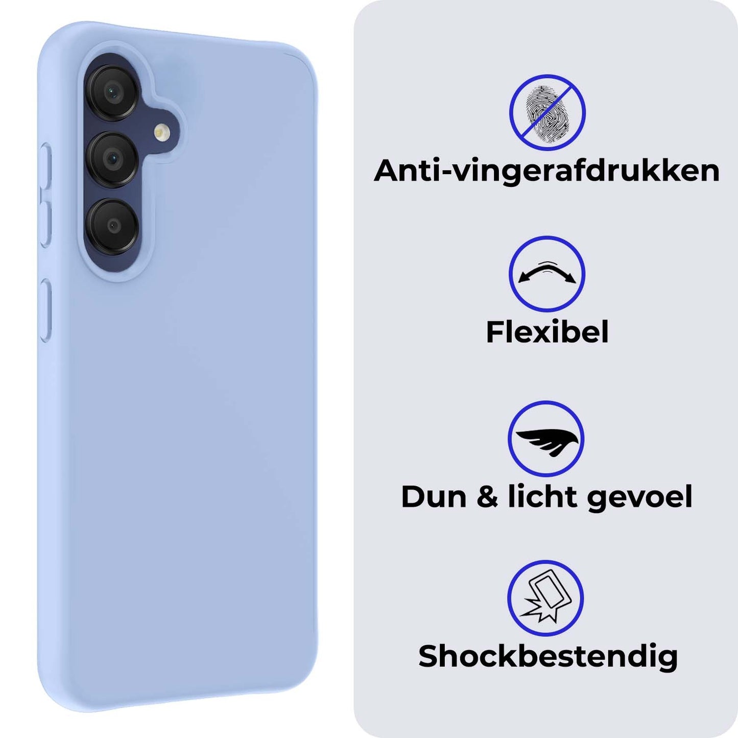 Samsung A15 Hoesje Siliconen - Lichtblauw