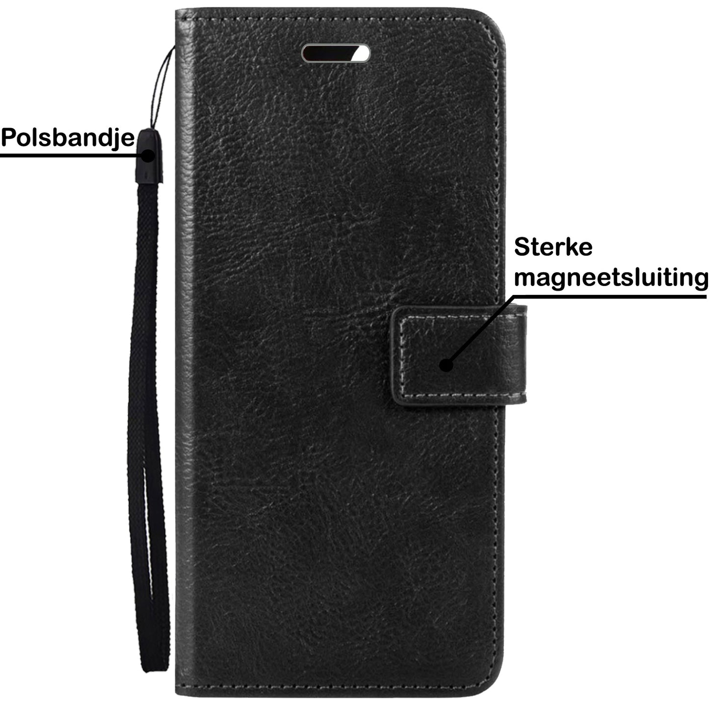 Samsung A54 Hoesje Book Case Kunstleer - Zwart