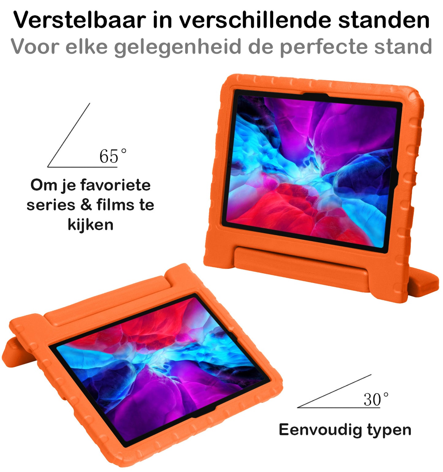 iPad Pro 2020 (11 inch) Hoesje Kids Cover Bumper - Oranje