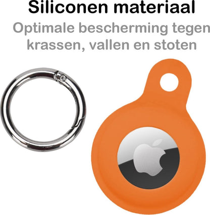 Apple AirTag Hoesje Siliconen Full Cover Lichtgewicht - Oranje