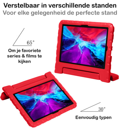 iPad Pro 2022 (11 inch) Kinderhoes Shockabsorberend Foam - Rood