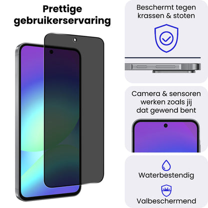 Samsung A56 Screenprotector Gehard Glas - Privacy