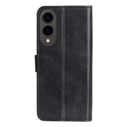 Samsung S25 Edge Hoesje Bookcase Cover met Kaarthouder - Zwart