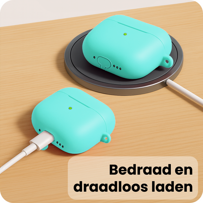 AirPods Pro 3 Hoesje Siliconen Krasbestendig - Mintgroen