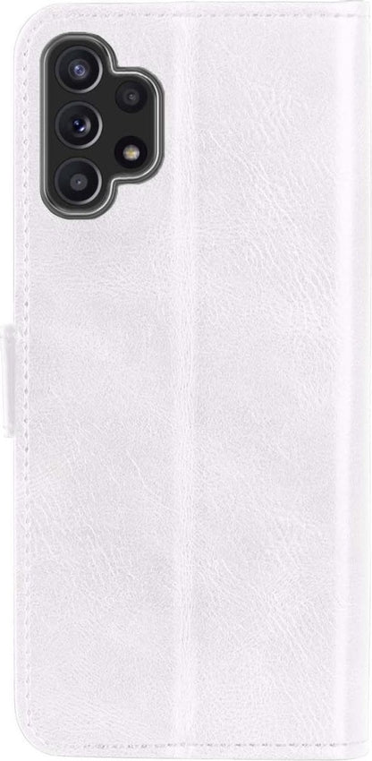 Samsung A32 5G Hoesje Bookcase Cover met Kaarthouder - Wit