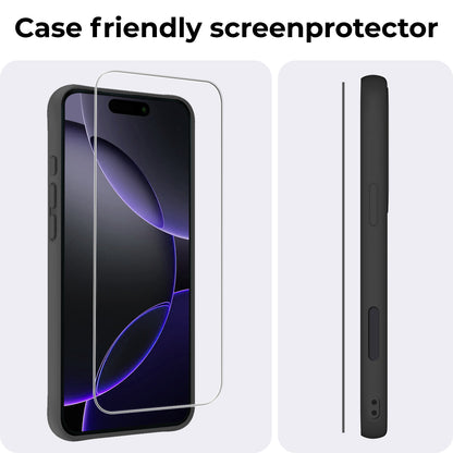 iPhone 16 Pro Screenprotector Volledige Dekking Tempered Glass