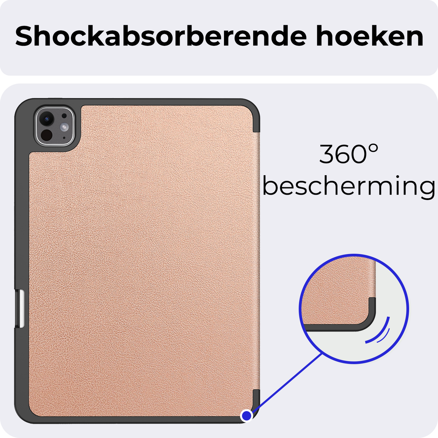 iPad Pro 2024 (11 inch) Hoesje Book Case Met Apple Pencil Uitsparing - Rosðð goud