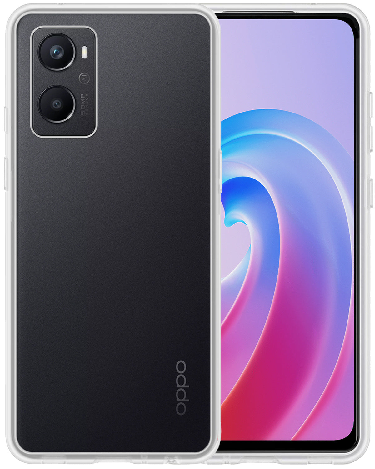 OPPO A96 Hoesje Siliconen - Transparant