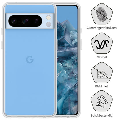 Google Pixel 8 Pro Hoesje Siliconen Backcover Lichtgewicht - Transparant