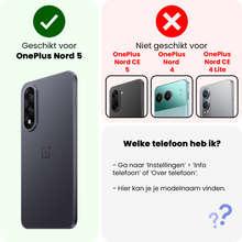 OnePlus Nord 5 Hoesje Siliconen Backcover Lichtgewicht - Zwart