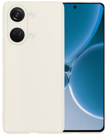 OnePlus Nord 3 Hoesje Siliconen Backcover Lichtgewicht - Wit