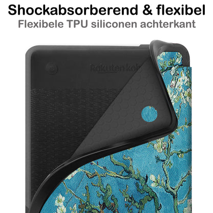 Kobo Clara 2E Bookcase Hoes Shockabsorberend - Bloesem