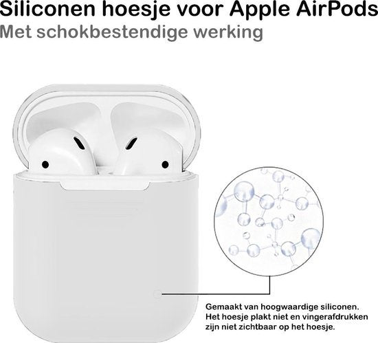 AirPods 2 Hoesje Siliconen met Clip - Transparant