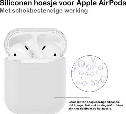 AirPods 2 Hoesje Siliconen met Clip - Transparant