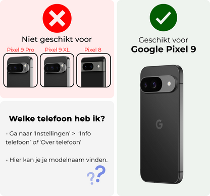 Google Pixel 9 Screenprotector Gehard Glas - Privacy