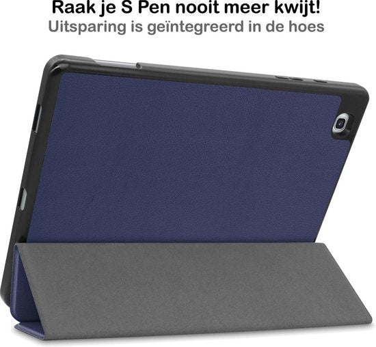 Samsung Galaxy Tab S6 Lite Tablethoes Smcpen Met Screenprotector - Donkerblauw