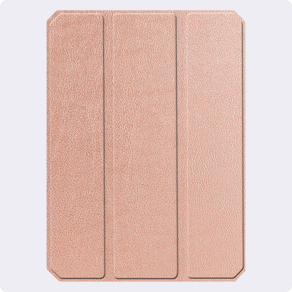 iPad Mini 7 Trifold Bookcase Hoes met Penhouder voor Apple Pen - Rosé goud
