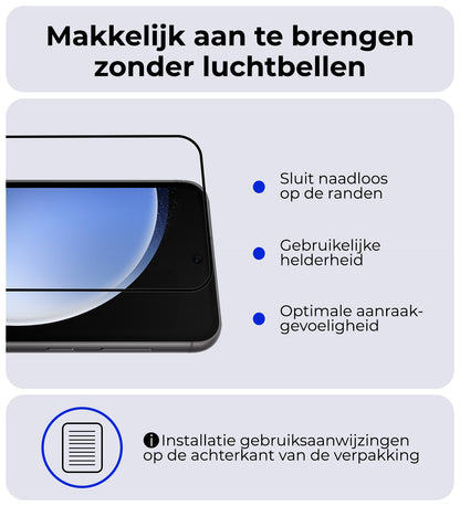 Samsung S23 FE Screenprotector Gehard Glas - Full Screen